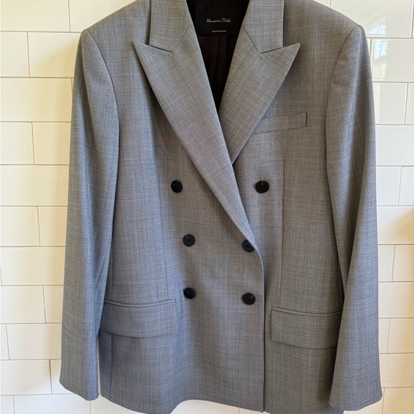 NWT Massimo Dutti double breasted gray blazer size 10 - Picture 5 of 10
